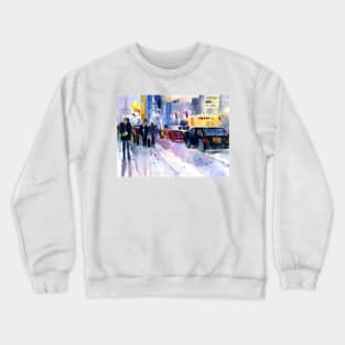 New York City Urbanscapes - Urban - Night - midlife Crewneck Sweatshirt